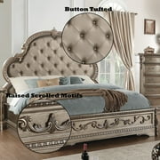 ACME Northville Bed in Antique Silver Finish, Multiple Sizes