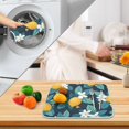 thumbnail image 3 of Yayeee Dish Drying Mat for Kitchen Counter 16" x 18" Microfiber Super Absorbent Coffee Decorative Pad, Lemon Leaves, 3 of 9