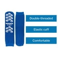 thumbnail image 4 of McKesson Slipper Socks, Non-Slip Grip Hospital Socks - Blue, Size XL, 48 Pairs, 4 of 11