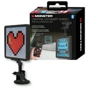 Monster Easy Install Smart Car Pixel Art LED Smart Screen, Sound Reactive LED Panel for Car Display
