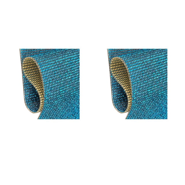 Inteprter Cinta de diamantes de imitación de cristal accesorios de ropa pegatina conveniente de suministros para el hogar azul pavo real 8 Type1 NO1