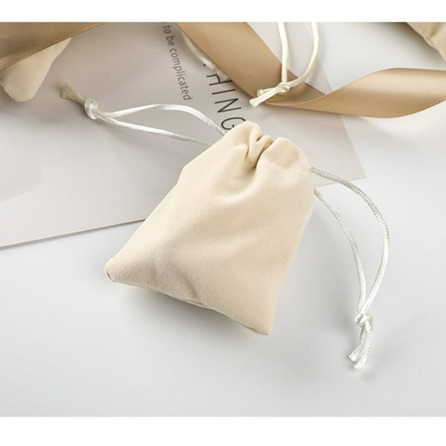 Drawstring Bag Storage Burlap Packaging Gift Corset Pouches Jewelries Organize Candy Colorful Sack Jewelries Bundle Organize Candy Cosmetic Coins Black