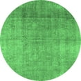 thumbnail image 1 of Ahgly Company Machine Washable Indoor Round Persian Emerald Green Traditional Area Rugs, 5' Round, 1 of 4