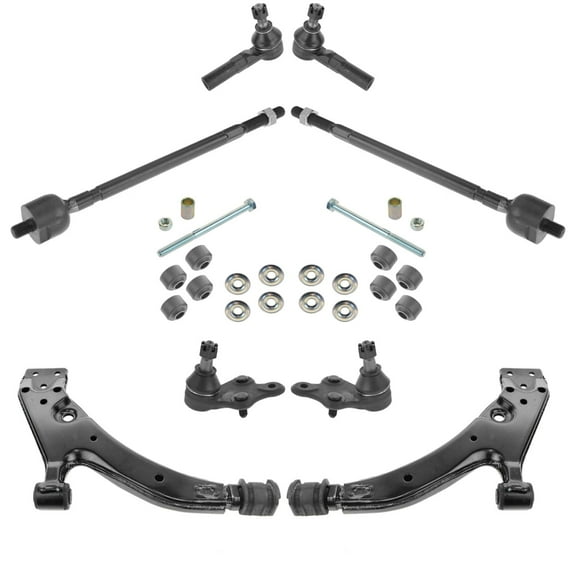 TRQ 10 pc Steering & Suspension Kit Control Arms Tie Rods Sway Bar End Links New PSA63417 Fits select: 1991-1997 TOYOTA TERCEL, 1992-1997 TOYOTA PASEO