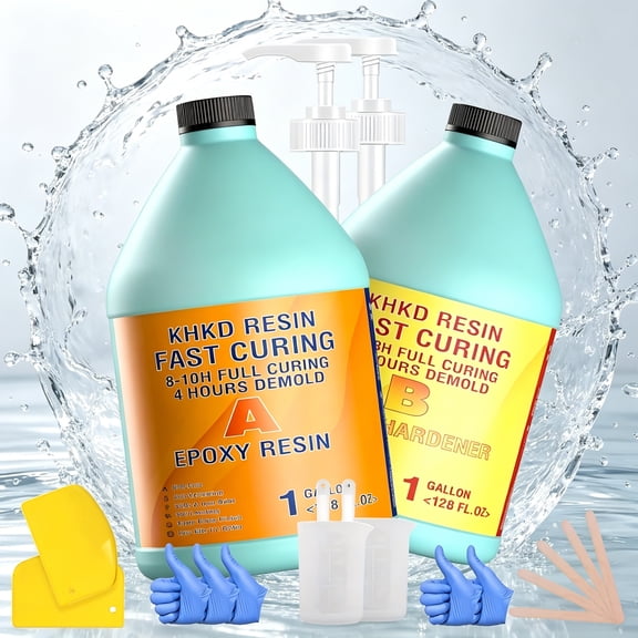 2 Gallon Quick Dry Resin Upgrade Epoxy Adhesive, Clear High Gloss Epoxy Adhesive