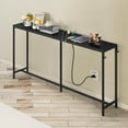 thumbnail image 4 of Long Narrow Console Table with Charging Station, Black, 4 of 5