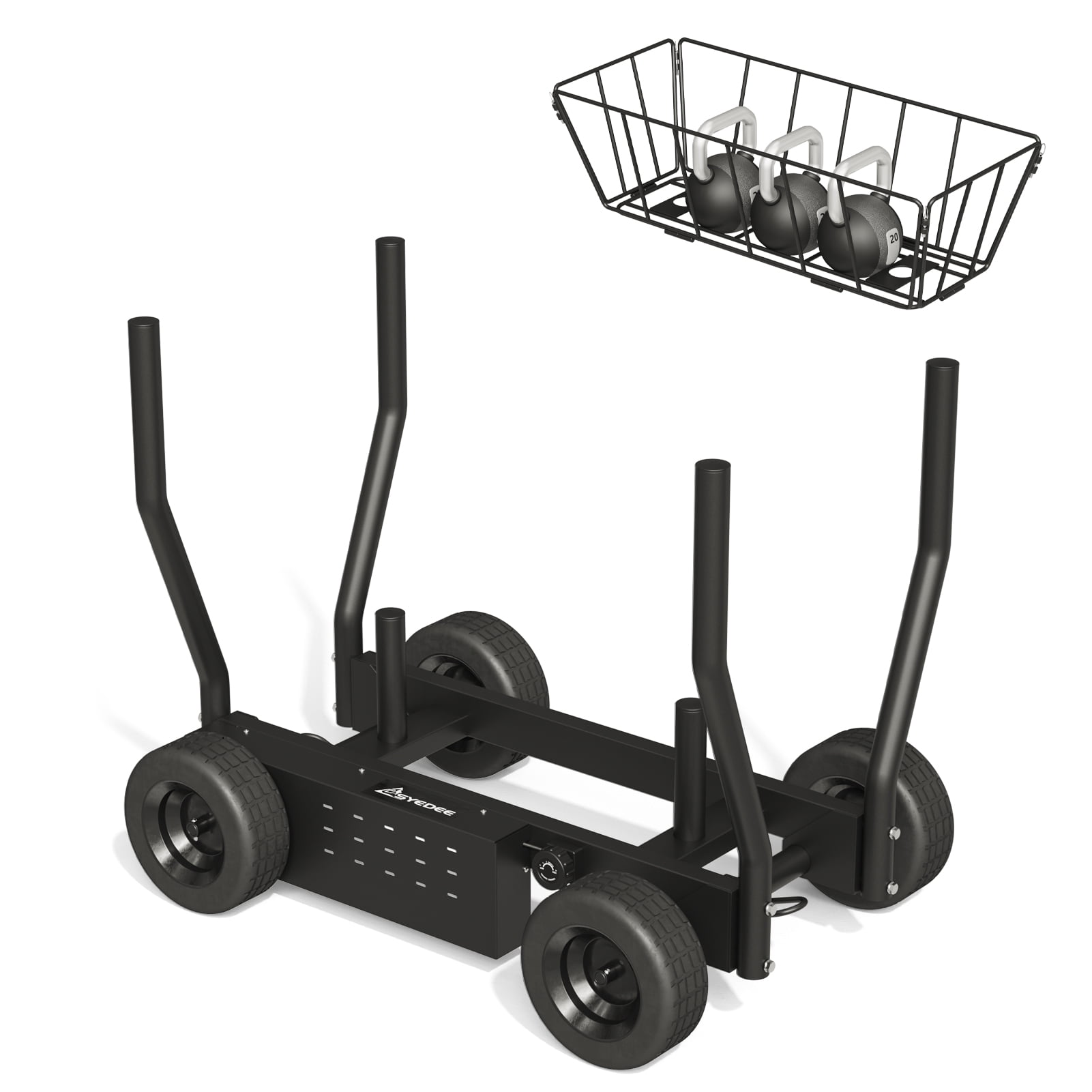 Syedee Fitness Push Sled, Weight Sled with 8 Adjustable Levels of