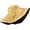 Yellow, variant on CoCopeaunts Wide Brim Bucket Hat Casual Summer Anti-Ultraviolet Women's Bucket Cap Foldable Female Fisherman Hat Windproof Rope