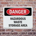 thumbnail image 4 of (2 Pack) Hazardous Waste Storage Area OSHA Danger Sign 10 Inch X 7 Inch Indoor / Outdoor Rust-Free Aluminum Metal Signs for Workplace, Workshop, and Construction Site, Made in the USA, 4 of 8