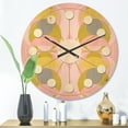thumbnail image 2 of Designart 'Pastel Circular Retro Pattern IV' Mid-Century Modern Wood Wall Clock, 2 of 5