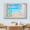 thumbnail image 3 of wall26 - Canvas Prints Wall Art - Glimpse into Clear Sea and Beach Out of Open Window | Modern Wall Decor/Home Decoration Stretched Gallery Canvas Wrap Giclee Print &amp; Ready to Hang - 12"x18&, 3 of 5