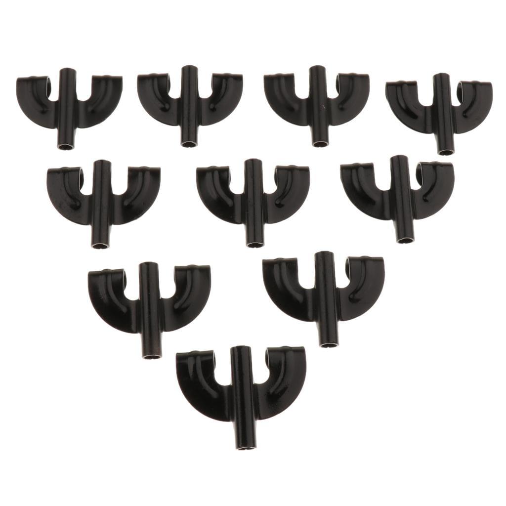 10x Bass Drum Claw Hook for Drum Percussion Instrument Accessory Black
