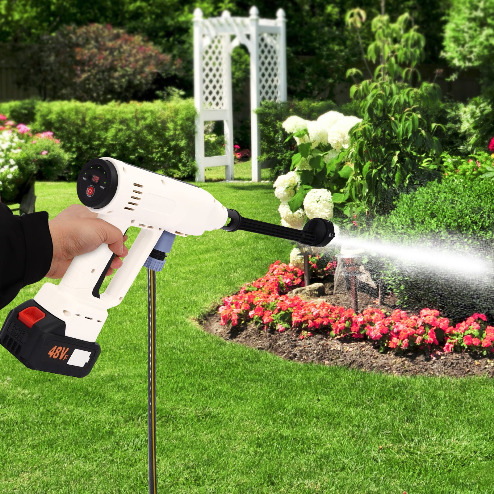 Wildnix Cordless Pressure Washer with High-Efficiency Motor, Adjustable Water Pressure, Battery Powered, Perfect for Car Washing, Outdoor Cleaning & More