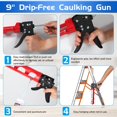 TRAHOODripfree Caulking Gun Ratchet Rod Caulk Gun Applicator 151