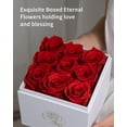 thumbnail image 2 of 9pcs Preservd Rose in Acrylic Box Eternal Flower That Lasts 4 Years Gifts for Girlfriend Wife Mom Women Valentines Day Anniversary Birthday Mothers Day(Sky Blue), 2 of 5