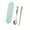 Green, variant on Leodye 1PCS Stainless Steel Portable Cutlery Set Spoon fork Chopsticks with Case Design Camping office Student Meal Utensil Accessory -8.66*2.16in