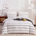 Boho Bedding Set (1 Duvet Cover + 2 Pillowcase) Geometric Striped Duvet