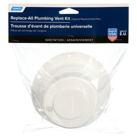 Camco RV Replace-All Plumbing Vent Kit - Polar White (40033)