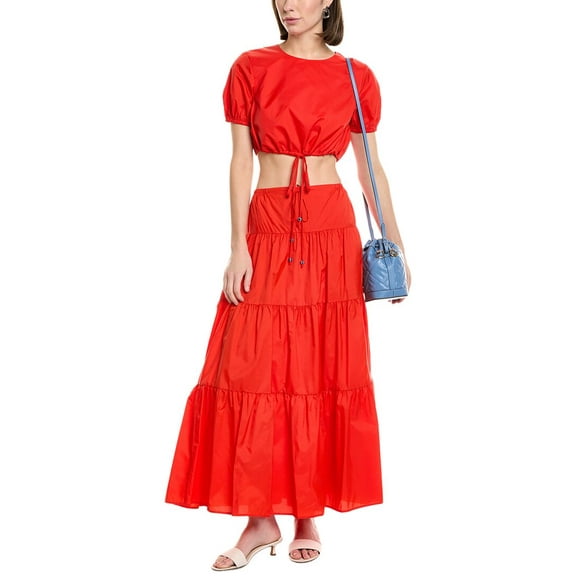 STAUD womens Prato Top, xs, Red