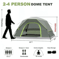 thumbnail image 2 of Green 4-Person Waterproof Windproof Double-Layer Dome Tent with Large Mesh Window and Wide Door, 2 of 7