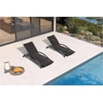 thumbnail image 2 of PURPLE LEAF Patio Chaise Lounge Chair Set of 2 Wicker Tanning Outdoor Pool Adjustable Recliner Chair for Outside Beach Poolside Sunbathing Lounger，Dark Brown, 2 of 9