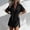 Black, variant on Women Cotton Swimsuit Coverup Shirt Dress Button Down Bathing Suit Cover Up Beach Vacation Outfits