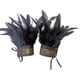 thumbnail image 1 of Paquete de 2 muñequeras de plumas para fiesta, disfraz de Halloween, cosplay, pulsera de plumas colorido, 1 of 7