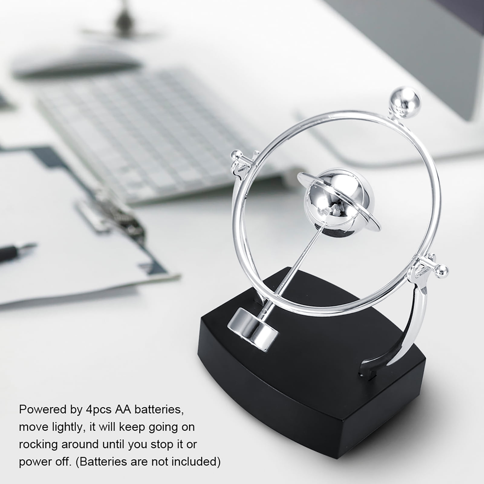 Revolving Gadget Perpetual Motion Desk Office Decor Art Toy Physics Science  LIF
