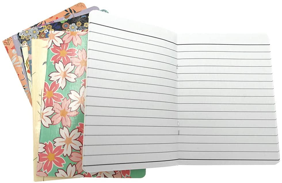 24pcs Mini Notebook,Fruit Patterns Portable Pocket Journal Steno Memo Notebook MiniDaily NotePad 8 Patterns,Ruled Pages 
