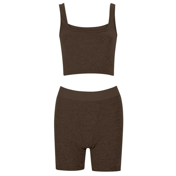 Hauaitttt Striped Knit Lift High Waisted Shorts Sports Casual Suit for Women Bathing Suits Shorts for Women plus Size Full Body Suit for Women Two Piece Outfits for Juniors Bathing Suits Strapless