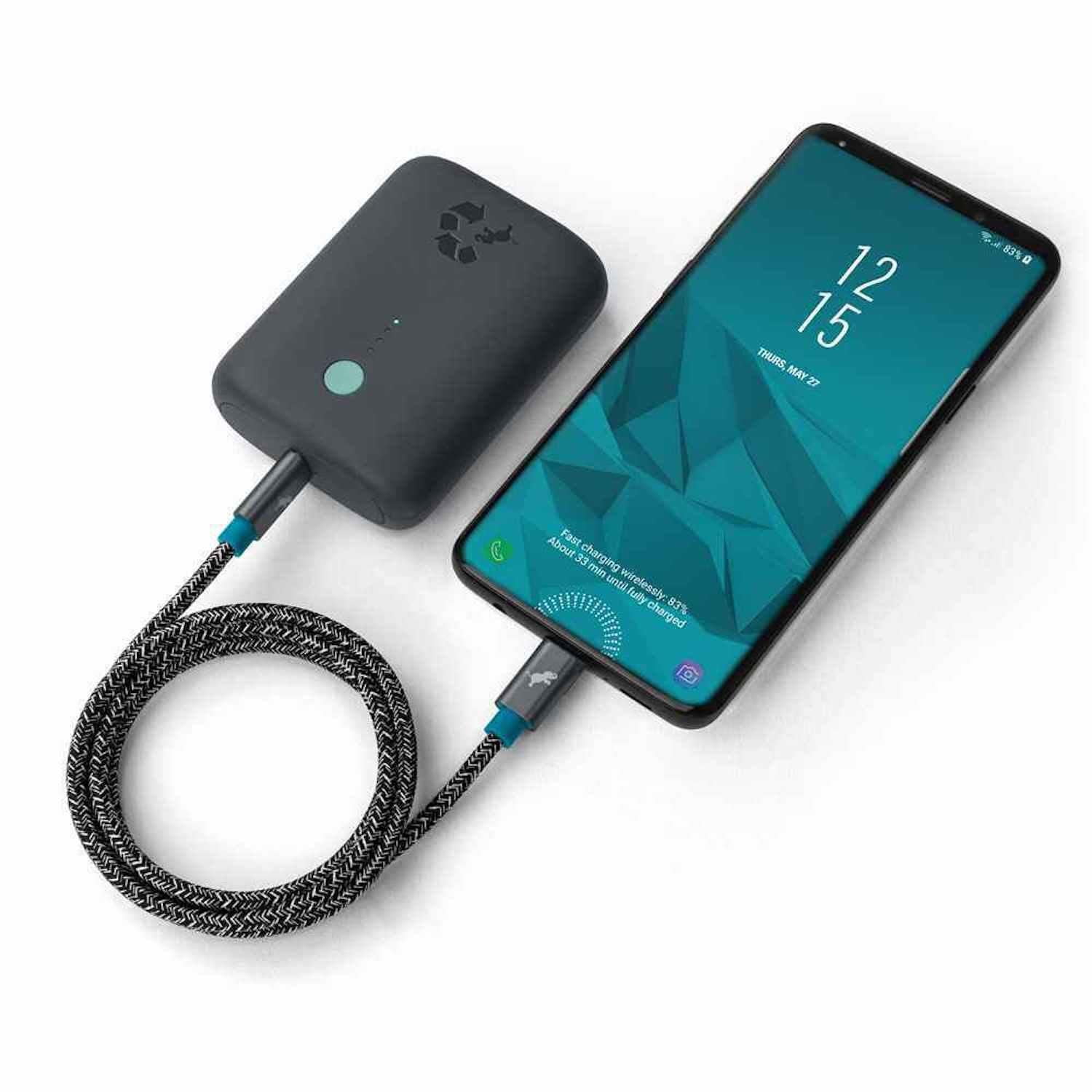 Nimble PowerKnit USB-C to USB-C 3ft 60W PD Fast Charge Cable Space Gray