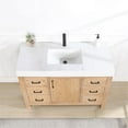 thumbnail image 6 of Leon 48" Bathroom Vanity in Fir Wood Brown with Composite top in Lightning White, 6 of 17