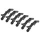 thumbnail image 4 of Pinzas para el cabello de salón de moda, pinzas de agarre para peluquería de cocodrilo, herramientas de peinado (negro), 6 uds., 4 of 9