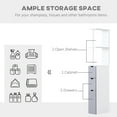 thumbnail image 4 of HOMCOM Narrow Bathroom Floor Cabinet with Drawer, Open Shelves, 4 of 10