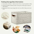 thumbnail image 5 of GZHJMY Light Leopard Print Foldable Canvas Storage Bin, Sturdy Fabric Storage Basket with Handles, Storage Cube Box for Organizing Shelf Nursery Toy Closet 1PCS#821, 5 of 7