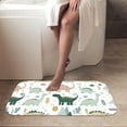 thumbnail image 4 of 1pc Cute Dinosaur Pattern Absorbent Non-Slip Bathroom Thickened Flannel Rug Decor,Soft,Quick Drying,Suitable For Indoor/outdoor Use,Bathrooms,Bedrooms,Kitchens,Terrace,Laundry Rooms,16"x24", 4 of 9