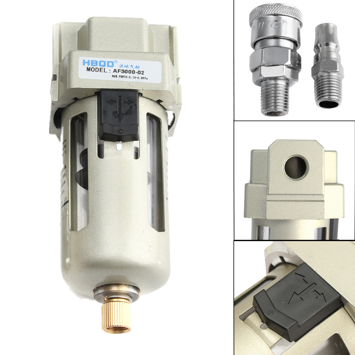 1/4" AF200002 Compressed Air Compressor In Line Moisture Water Filter