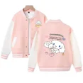thumbnail image 4 of Abrigo de uniforme de béisbol con estampado de dibujos animados Sanrios, chaqueta Kawaii Kuromi Cinnamoroll, Top de manga larga, ropa para niños, 4 of 5