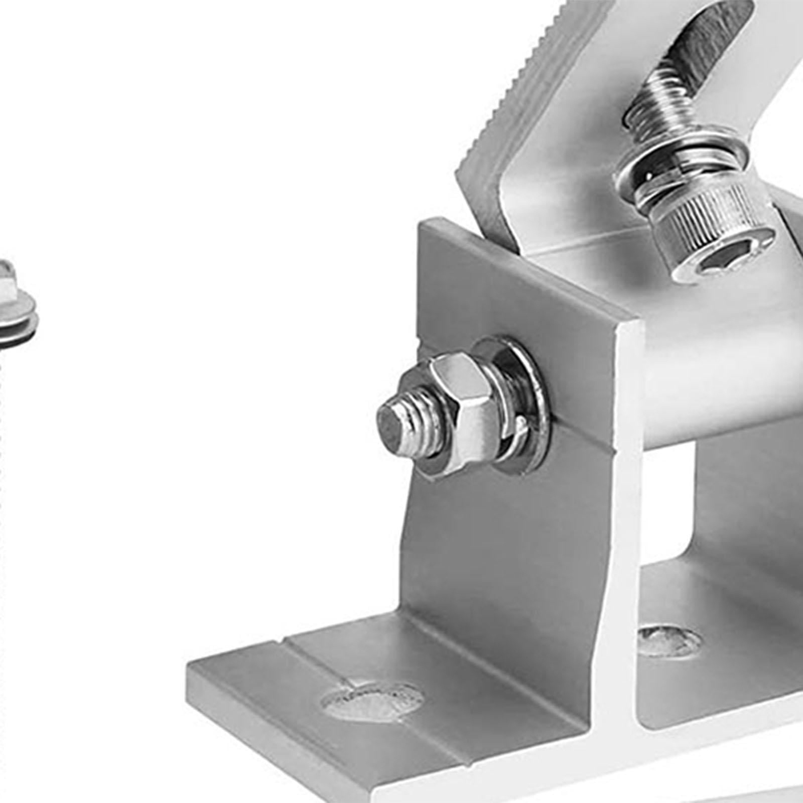 Baoblaze 2 Pieces Mounting Brackets Roof Panels Z Bracket High Performance Adjustable Solar Module Holder for Ship RV Roof
