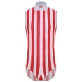 thumbnail image 3 of TSSOE Men's Jumpsuits One Piece Sleeveless Shorts Romper Tracksuit Front Buttons Slim Fit Bodysuit Red&White XXL, 3 of 7