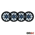 16" Wheel Rim Cover Hubcap Matte Black Blue For Nissan Sentra 4pcs Set