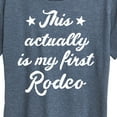 thumbnail image 3 of Instant Message - This Actually Is My First Rodeo - Women's Short Sleeve Graphic T-Shirt, 3 of 6