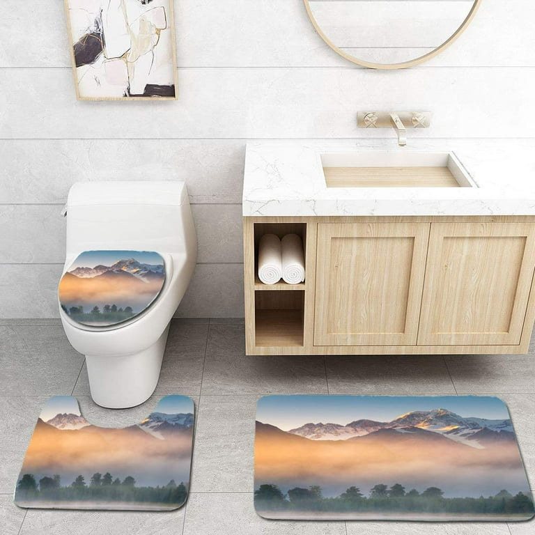 Feblilac Beach Scenery Landscape Bath Mat, 19.6x31.5 Tufted