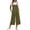 Army Green women's high waisted capri pants a1, variant on Cagogo Women's High Waisted Wide Leg Capri Pants with Pockets Solid Casual Loose Cropped Palazzo Trousers Summer Beach Walk Lounge Party, Light Blue S