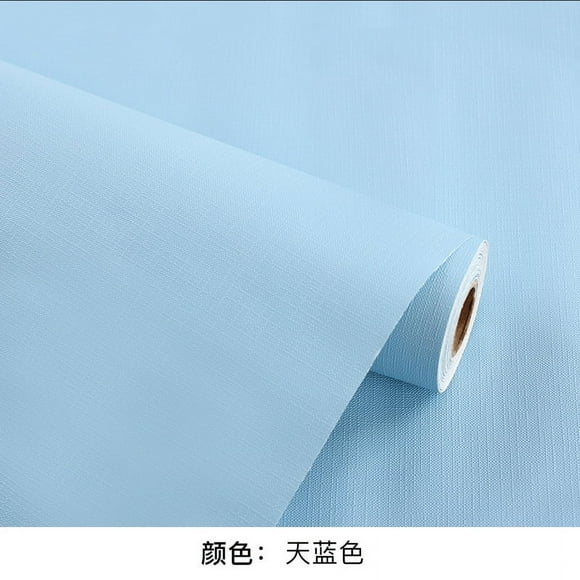 Zhuge wallpaper self-adhesive waterproof and moisture-proof wallpaper solid color dormitory background wall home decoration wallpaper (blue)