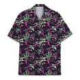 thumbnail image 2 of Colorful Tropical Marijuana Raccoon Hawaiian Shirt For Men Summer Mens Hawaiian Shirts Short Sleeve Button Down Shirt Men, 2 of 7