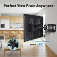 thumbnail image 3 of MountFTV Full Motion TV Wall Mount for 37-82" TVs, TV Mount Bracket with Dual Articulating Arms, Swivel, Tilt Extension,  Max 600x400mm, Holds up to 110lbs, Fits 16" Wood Studs, 3 of 9