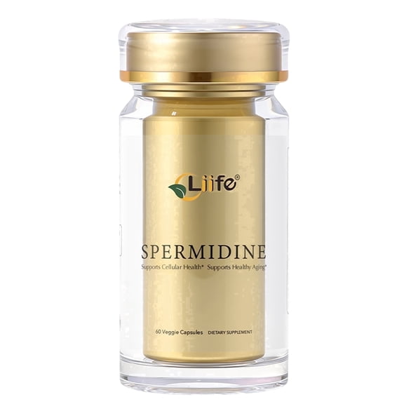 LIIFE Spermine Supplement for Women & Men（6-in-1 Formula）— 60 Vegan for Cellular Health, Anti-Aging & Energy* - Made in USA - 10MG Spermine Per Serving