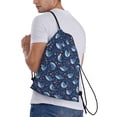 thumbnail image 4 of Yiaed Party Shark Cut Print Drawstring Bags Drawstring Backpack Bulk String Back Pack Gym Sport Bag-Medium, 4 of 5