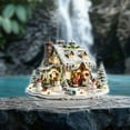 thumbnail image 6 of PEIBang Christmas Table Decorations,Snow House Decor Christmas Centerpiece,Christmas Village Houses for Home Office, 6 of 8